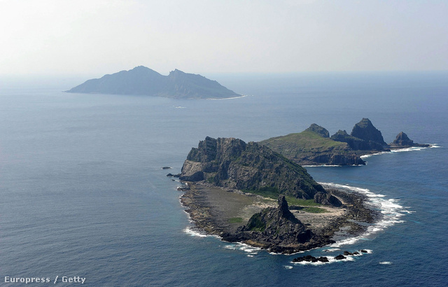Légifotó a Szenkaku-szigetekről