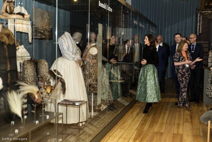 Mária dán hercegnő a koppenhágai Dán Természettudományi Múzeum egyik kiállításának megnyitóján