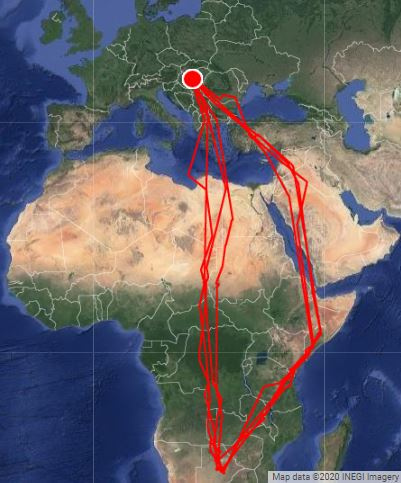 A 4 piros vonal "Eleven" útját mutatja 2016 óta