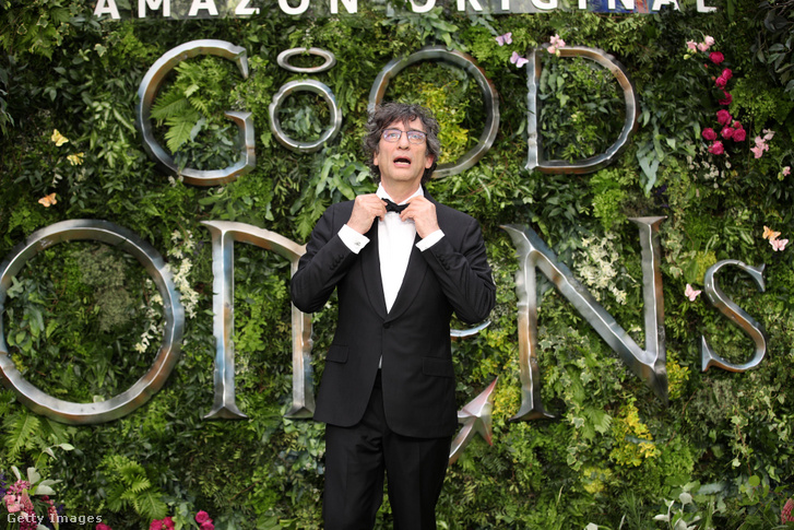 Neil Gaiman a Good Omens film bemutatóján Londonban 2019. május 29-én