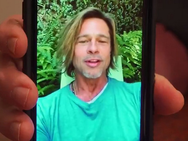 Brad Pitt sármja még egy fél perces videóüzenetben is átjön