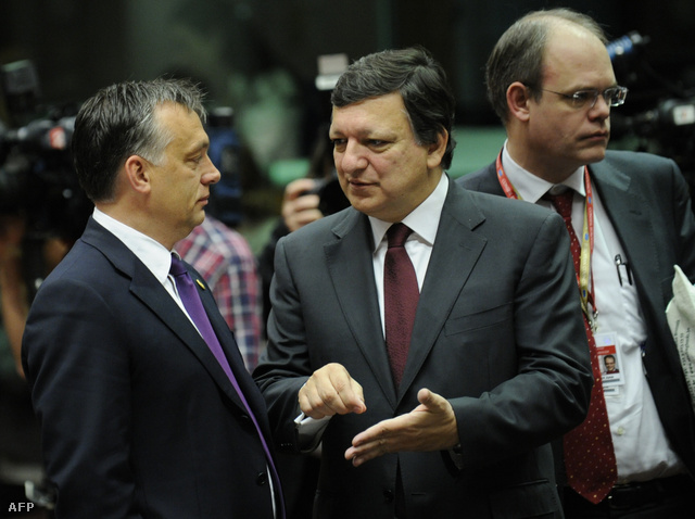 Orbán Viktor és José Manuel Barroso egy 2011-es EU konferencián.
