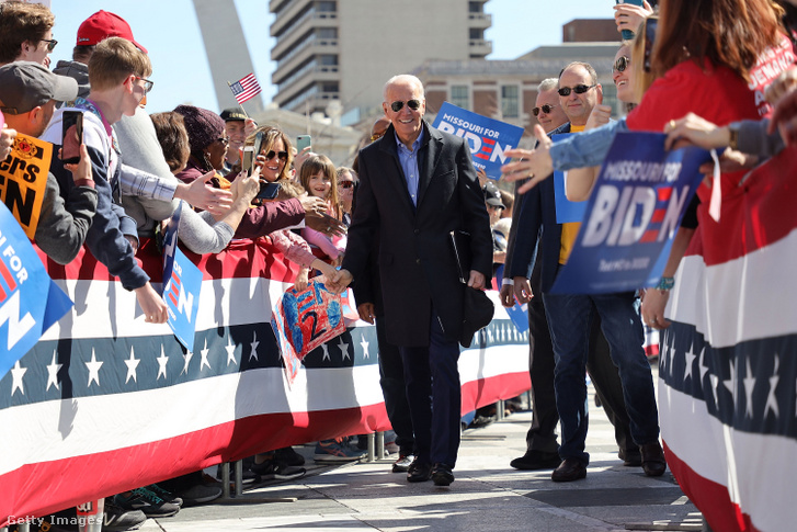 Joe Biden egy kampányeseményen 2020 márciusában