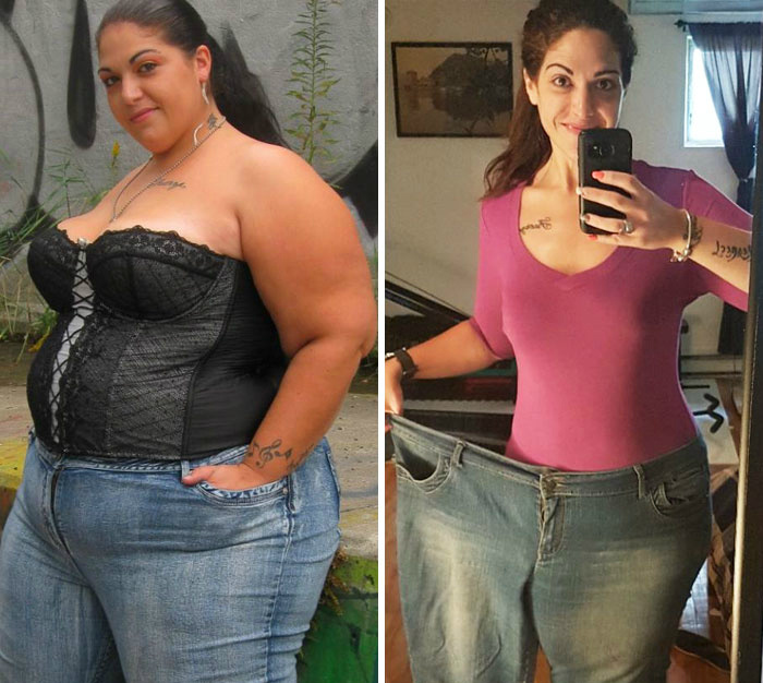 elképesztő súlycsökkenési átalakulások előtte és utána
