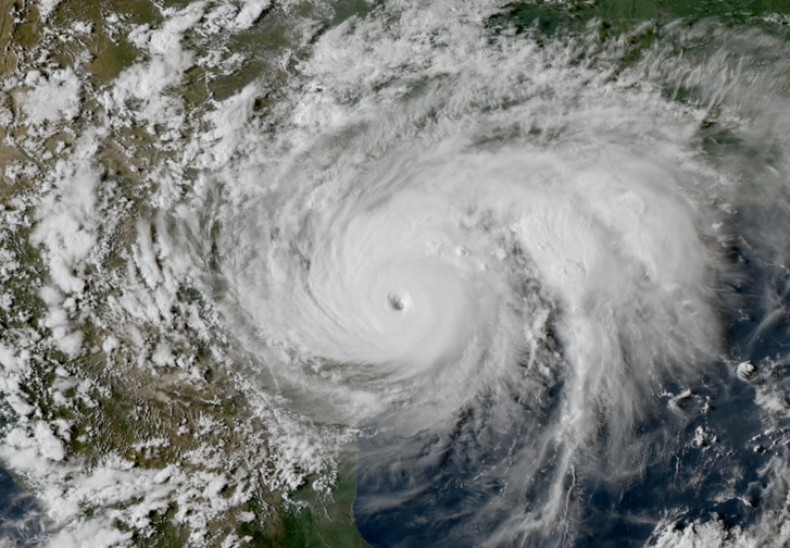 A Harvey hurrikán, mielőtt lecsapna Texasra
