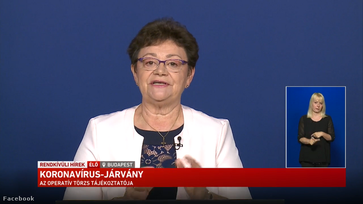 Müller Cecília a mai operatív törzs sajtótájékoztatóján