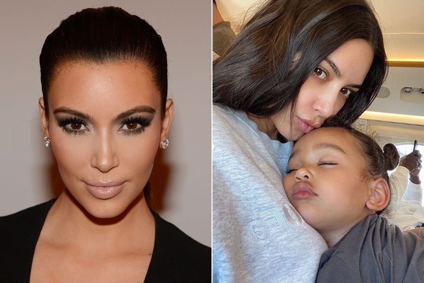 Kim Kardashian smink nélküli fotóját imádták a rajongói, pont kislányával, Chicagóval látható.