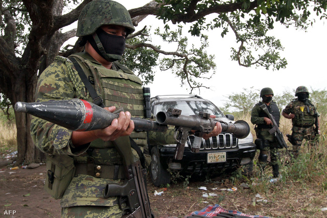 Lefoglalt RPG-7 típusú rakétavető Veracruzban