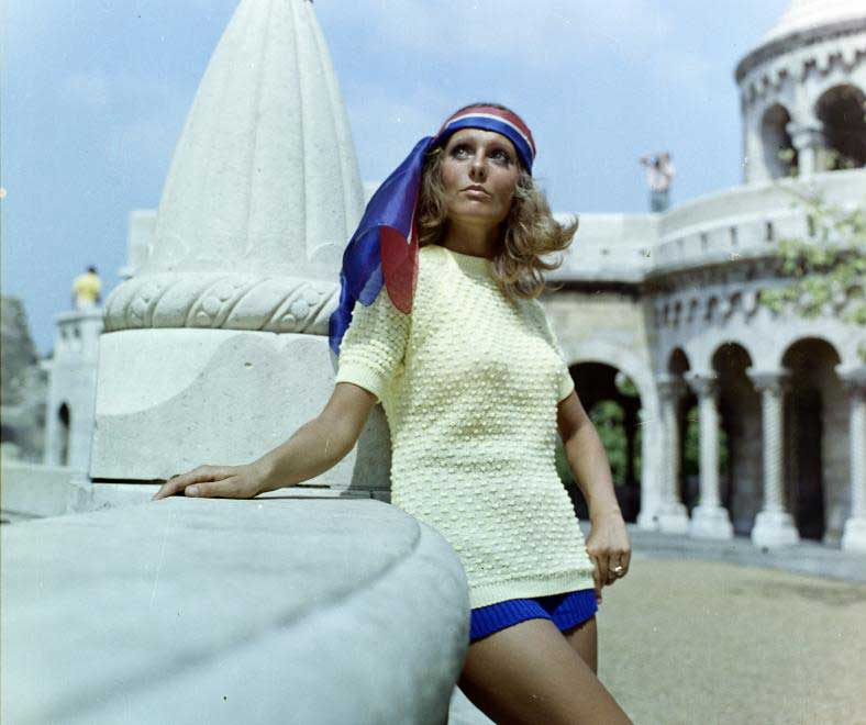 1970-ben a Halászbástyánál egy divatfotózáson