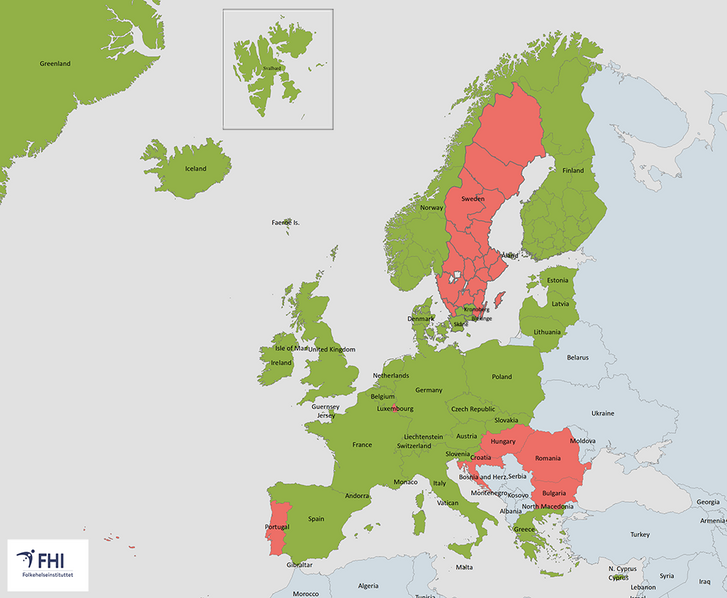 A zöld országokból érkezőknek nincs karantén, a pirosakból érkezőknek van.