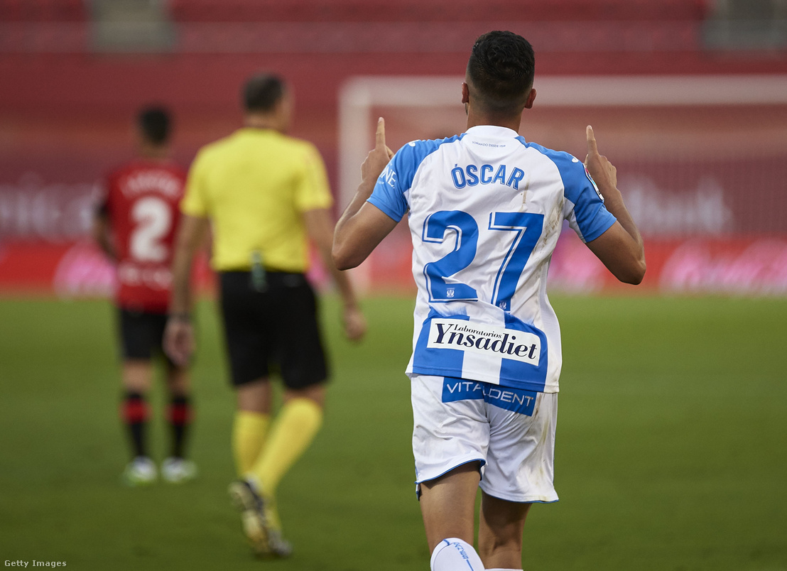 Óscar Rodríguez gólöröme a Mallorca elleni mérkőzésen 2020. június 19-én