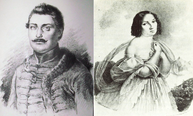 Katona József és Déryné Széppataki Róza