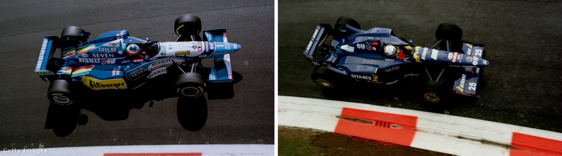 A Benetton és a Ligier Olaszországban 1995. szeptember 8-án.