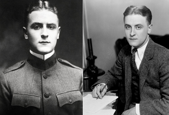 F. Scott Fitzgerald egyenruhában és a háború után két évvel