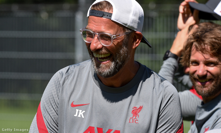 Jürgen Klopp a Liverpool edzésén