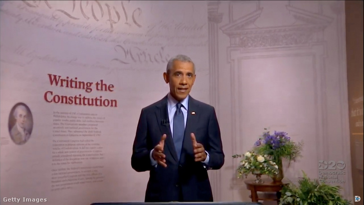 Barack Obama beszéde az amerikai Demokrata Párt virtuális elnökjelöltállító konvencióján 2020. augusztus 19-én.