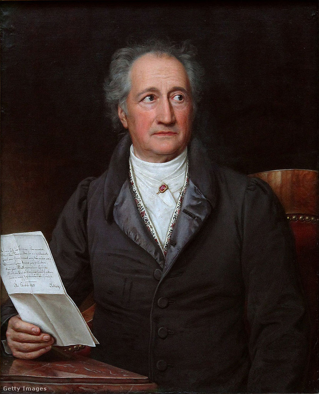 Goethe egyik legismertebb ábrázolása, Joseph Karl Stieler műve