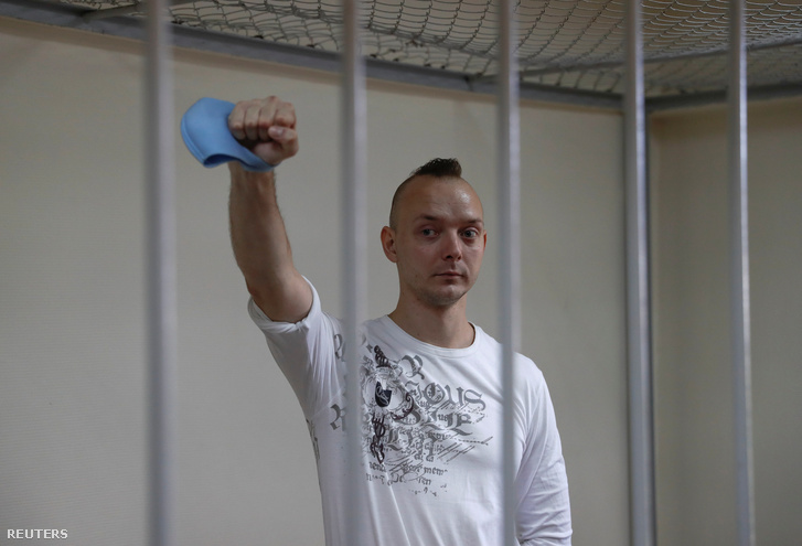 Ivan Szafronov újságíró a moszkvai bíróságon 2020. szeptember 3-án