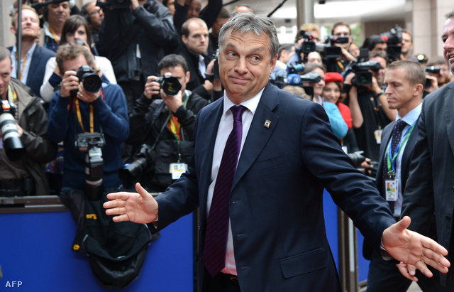 Orbán Viktor az Európai Unió brüsszeli csúcstalálkozóján