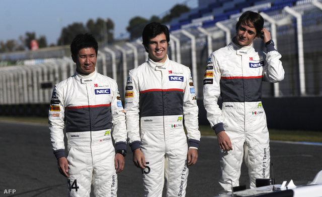 Kamui Kobayashi, Sergio Perez és Esteban Gutierrez