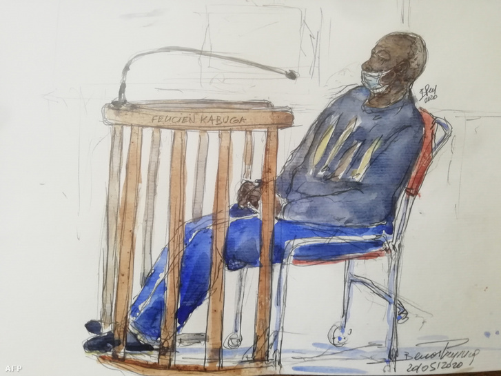 Félicien Kabuga a bíróságon 2020. május 20-án
