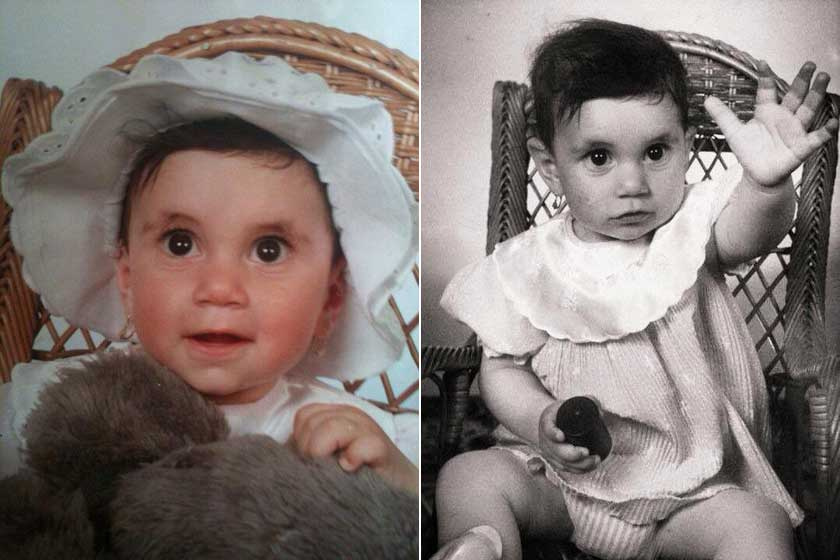 Kisbabaként Radics Gigi is igazi kis hajasbaba volt.