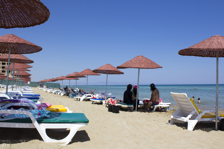 Famagusta városához közel eső strand 2017-ben