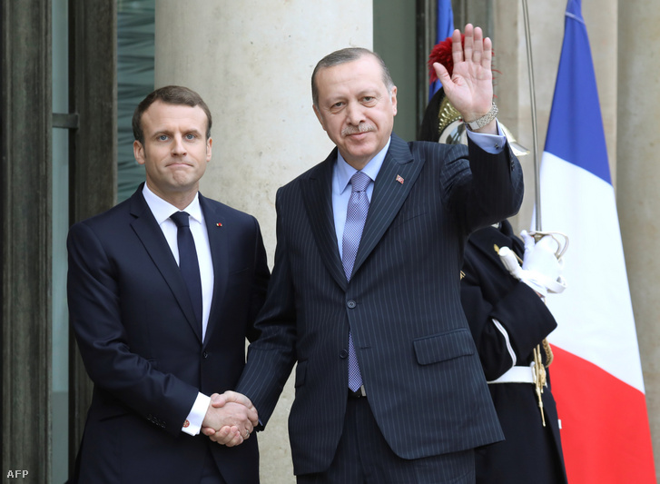 Macron és Erdoğan Párizsban 2018 januárjában