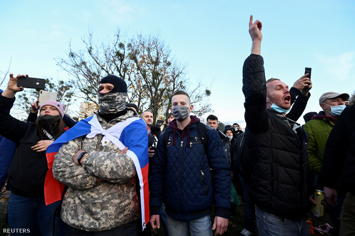 Tüntetés Pozsonyban 2020. november 17-én.