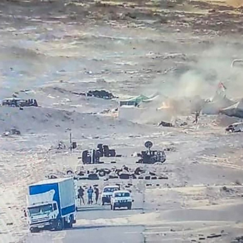 A Polisario Front felgyújtott sátrai