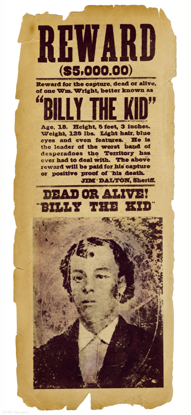 Körözési plakát Billyre, a kölyökre