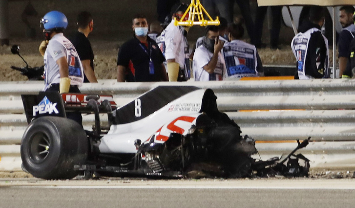Ennyi maradt Grosjean autójából