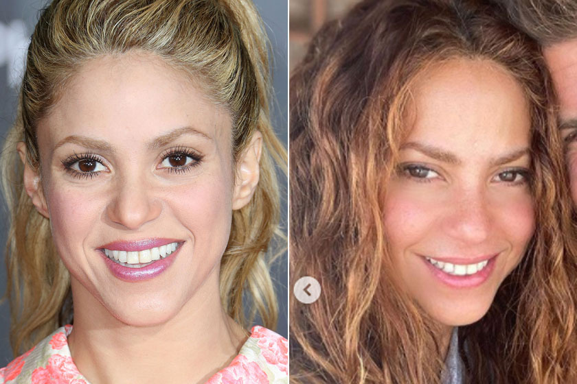 Shakira kisminkelve és smink nélkül.