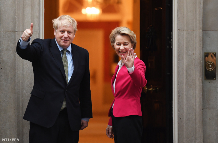 Boris Johnson és Ursula von der Leyen 2020. január 8-án