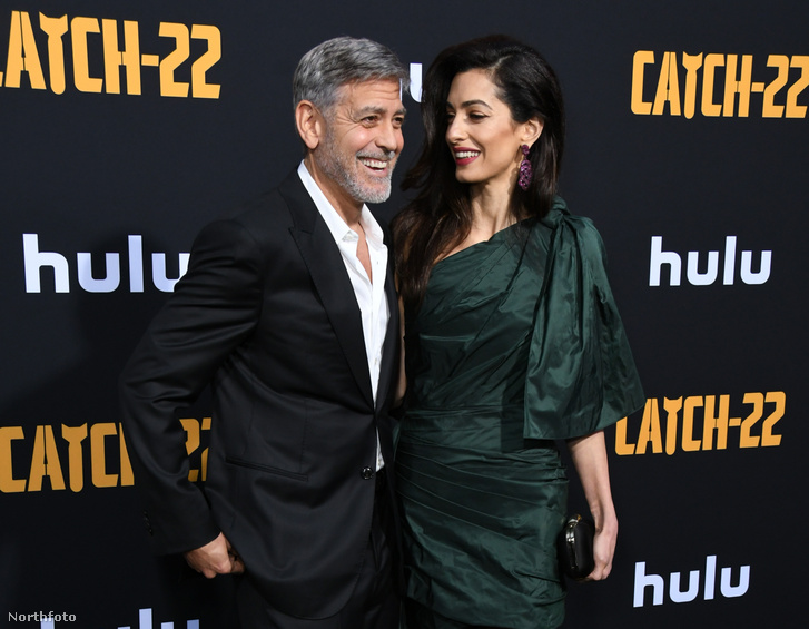 George Clooney a feleségével 2019-ben