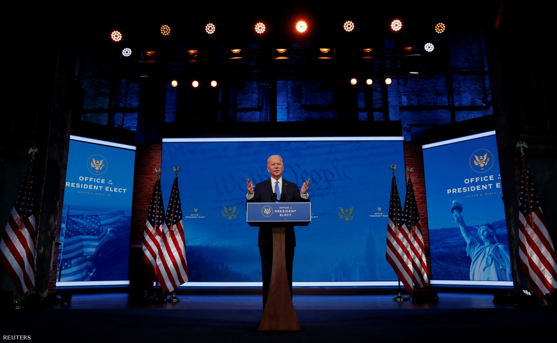 Joe Biden televíziós beszéde Wilmingtonban 2020. december 14-én