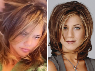 Ön szerint is hasonlít Chrissy Teigen új fazonja Jennifer Aniston ikonikus frizurájára?