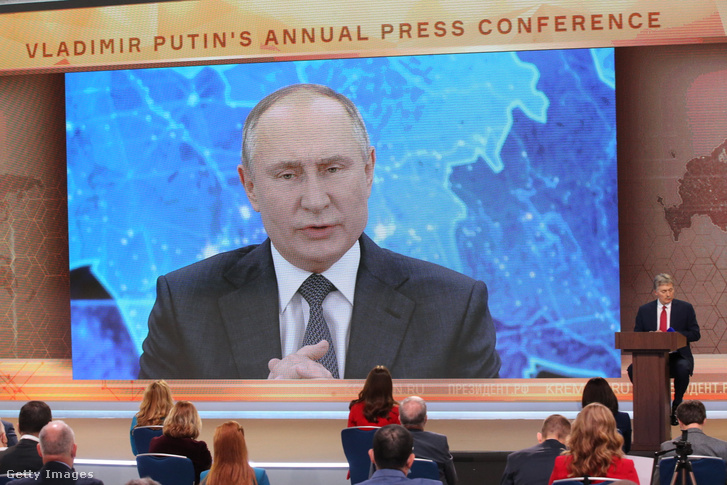 Vlagyimir Putyin éves sajtótájékoztatóján