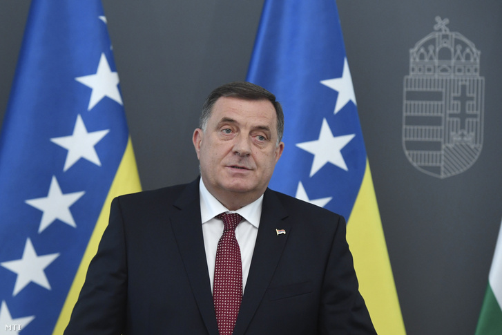 Milorad Dodik Budapesten, a Karmelita kolostorban 2019. június 18-án.