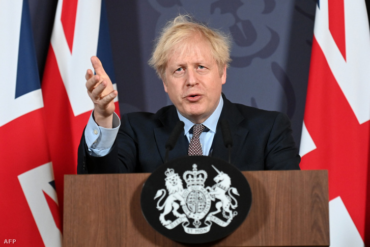 Boris Johnson a csütörtöki sajtótájékoztatón