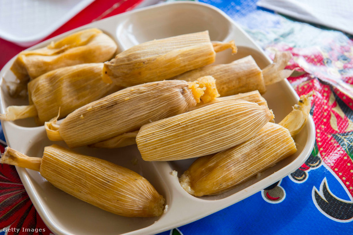 Tamales, a mexikói ünnepi étel.