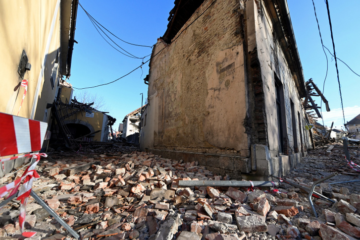 Petrinjában hatalmas pusztítást végzett a december 29-i földrengés