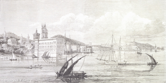 Kikötő Paraguayban 1870-környékén