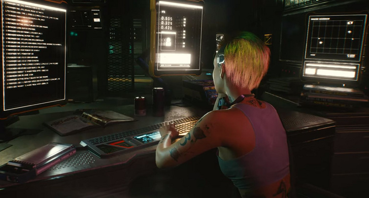 Egy hacker a Cyberpunk 2077-ben (Forrás: CD Projekt)