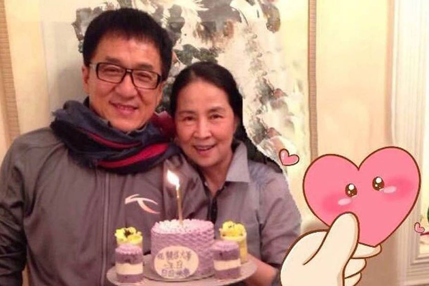 Jackie Chan utoljára 2019-ben posztolt feleségéről.