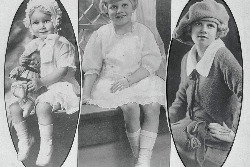 Jean Harlow (Harlean Carpenter) 3, 4 és 12 évesen.