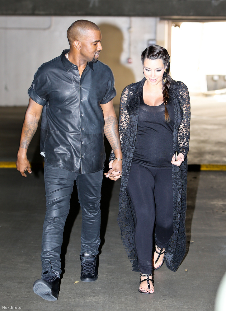 Ez a kép 2013 májusában készült, Kardashian a nyolcadik hónapban volt, egy hónnapal később megszületett North West
