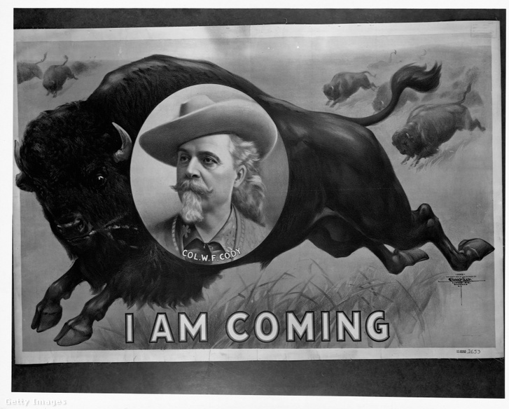 Buffalo Bill show-ját hiredető plakát 1900-ból