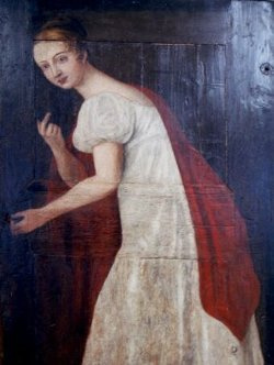 A híres kép a lőcsei fehér asszonyról, amint épp beengedi az ellenséget