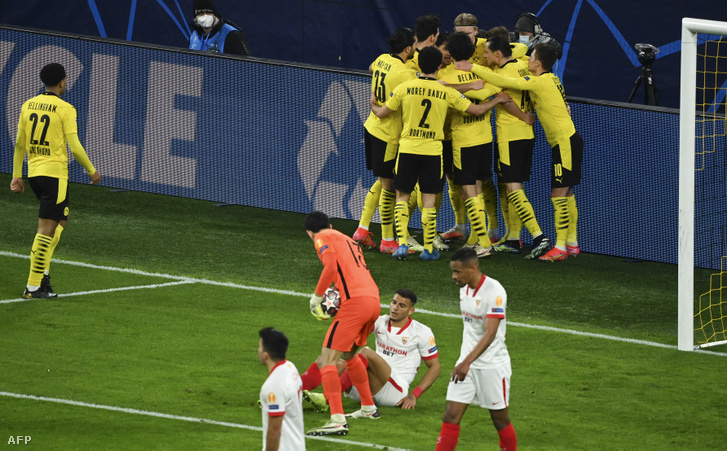 Dortmundi öröm, sevillai bánat: Haaland történelmi góllal juttatta vezetéshez a német csapatot